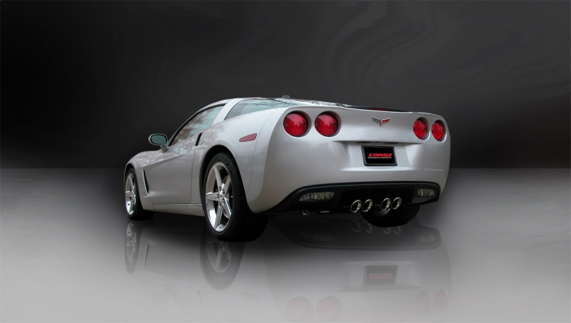 Chevrolet Corvette C6 Performance Exhaust - Rear - CORSA Performance - Sport Series Cat-Back Dual Rear Exit with Twin 3.5in. Tips - Polished - `07-`08
